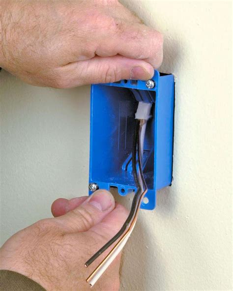 add electric power from box|installing electrical box in wall.